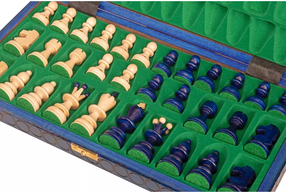 SZACHY PEREŁKA MAŁA z wkładką, kolor niebieski